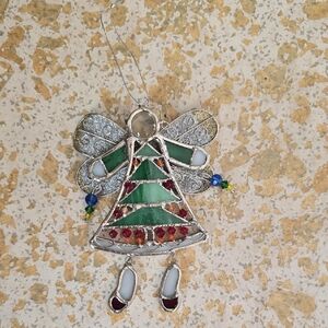 Stained Glass Angel Ornament